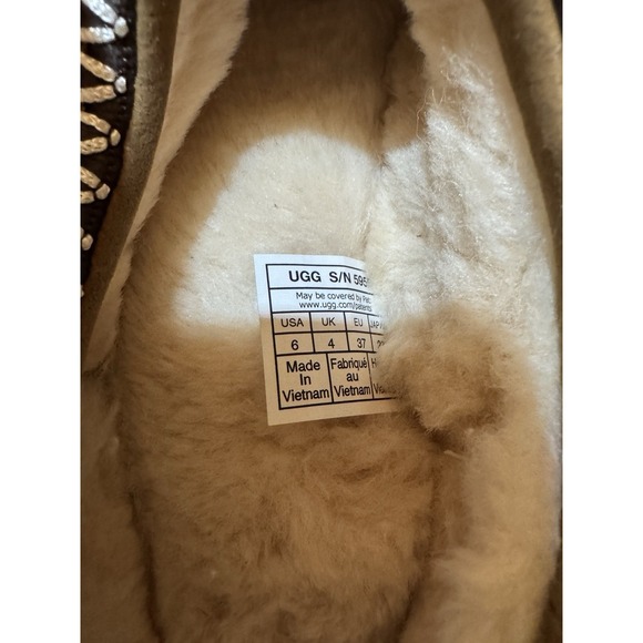 UGG Women's Tasman Chestnut shoes Suede upper Slipper Size US 6 NEW no Box - Picture 6 of 6